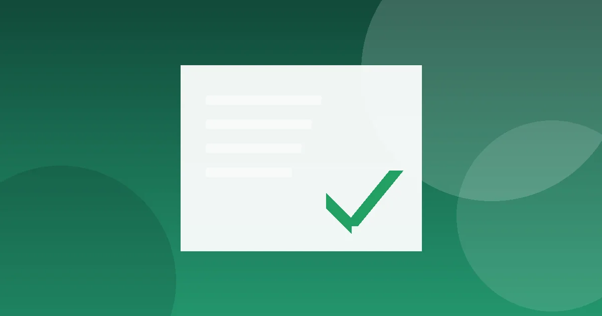 Illustration of a checked document, representing a completed right to work check